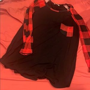 Long sleeve buffalo plaid shirt